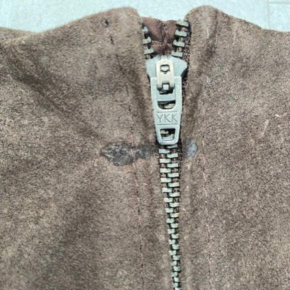 BLANK NYC Chocolate Souffle Brown 100% Suede Leather Wrap Mini Skirt Sz 26 - Picture 9 of 13